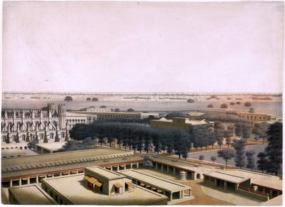 A View of the Interior of Fort William Looking East Across the Courtyard by William Wood